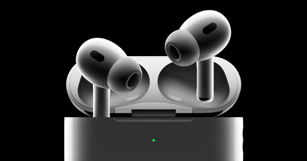 Apple AirPods Pro 2 wireless earbuds with noise cancellation, H2 chip, and upgraded design, reviewed in 2025.