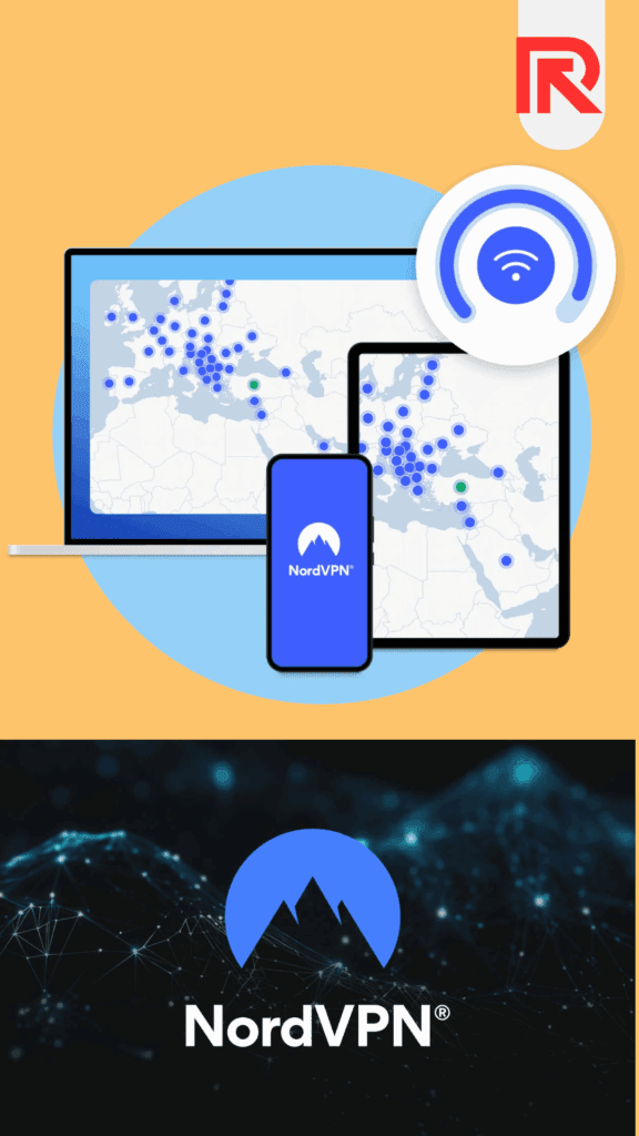NordVPN dashboard interface showing server locations and connection status - 202 review