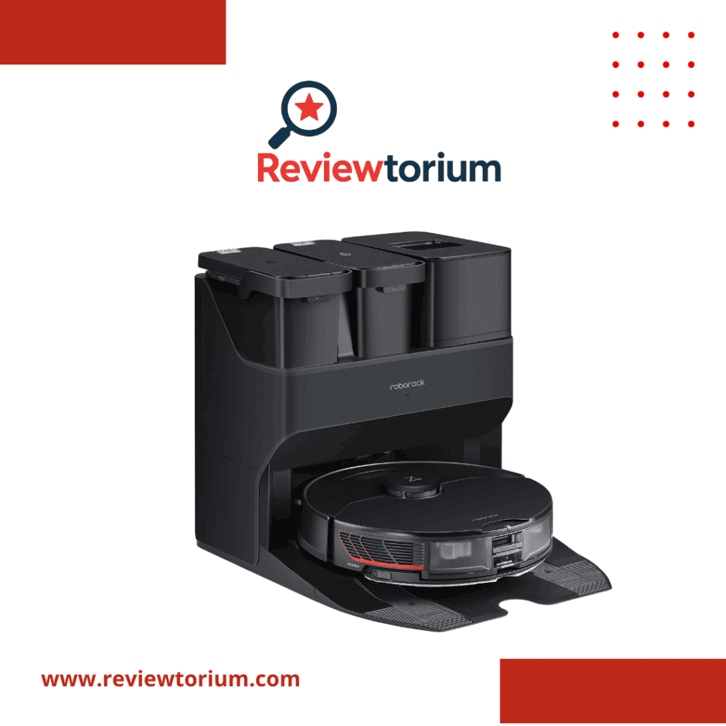 Roborock S7 MaxV robot vacuum cleaning a hardwood floor